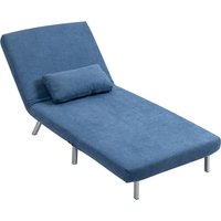 HOMCOM Schlafsessel 2-in-1 klappbar Schlafsofa mit Bettfunktion Relaxsessel mit Verstellbarer Rückenlehne, abnehmbar Kissen, Samtoptik, Gästebett bis 120 kg, So – Ansicht 1