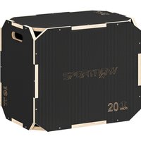 SPORTNOW 3-in-1 Plyo Box Plyometrische Sprungbox mit 3 Sprunghöhen Griffen Kantenfreie Step-Up Jumping Box 61 x 51 x 41 cm Plyometric Platform Fitnessgerät für  – Ansicht 1