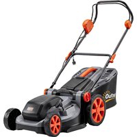Outsunny Elektrischer Rasenmäher 1800W mit 40 cm Schnittbreite, Mulchfunktion und 50L-Fangsack, abnehmbarer höhenverstellbarer Griff, 6 Schnitthöhen 25-75 mm, H – Ansicht 1