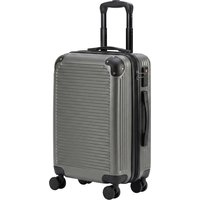 HOMCOM Handgepäck Koffer, 56 cm Hartschalen Reisekoffer Kabinenkoffer mit 4 Rollen und Teleskopgriff, TSA-Schloss, Erweiterbar, Leicht, Dunkelgrau Aosom