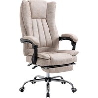 Vinsetto Bürostuhl Drehstuhl mit Liegefunktion & Fußstütze, höhenverstellbar, Mikrofaser, 63 x 71 x 110-118 cm für komfortables Arbeiten Aosom.de – Ansicht 1