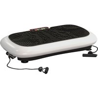HOMCOM Vibrationsplatte Fitnessgerät mit 2 Fitnessbändern, 99 Vibrationsstufen bis 120 kg, für effektives Ganzkörpertraining 200W Aosom.de – Ansicht 1