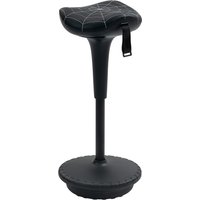 Vinsetto Bürohocker mit Schwenkfunktion, ergonomischer Hocker, höhenverstellbar 65,5-83,5 cm Arbeitshocker Sitzhocker groß Sockel, 120° neigbar Stehhocker, Anti