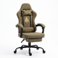 ANDYOU Series Gaming Chair with Footrest – Ergonomic PU Leather Computer Chair, GREEN – Ansicht 1
