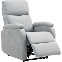 HOMCOM Relaxsessel, Fernsehsessel mit Liegefunktion, Gepolstert TV-Sessel mit Leinenoptik, Liegesessel mit Taschenfederkern, Ruhesessel bis 150 kg belastbar für – Ansicht 1