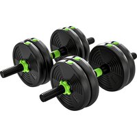 SPORTNOW 3-in-1 Hantelset verstellbar 15 KG Kurzhantel Set Kurzhanteln Langhanteln Hanteln Set Dumbbell mit Verbindungsrohr Kurzhantelset für Krafttraining Zuha – Ansicht 1