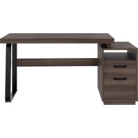 Schreibtisch, mit Schubladen moderner minimalistischer Stil, hochwertigem Metallrohr multifunktionales Aufbewahrungsdesign 161x54x76.3cm Aosom.de – Ansicht 1