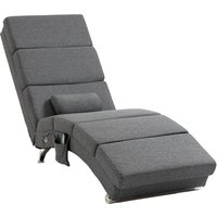 HOMCOM Relaxliege mit Massagefunktion elektrischer Loungesessel Massagesessel mit hoher Rückenlehne, Fernbedienung, Klappbar Fernsehsessel mit 5 Modi, Kissen, D – Ansicht 1