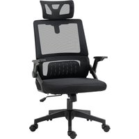 Vinsetto Bürostuhl ergonomisch verstellbar mit Kopfstütze und Armlehnen, höhenverstellbarer Computerstuhl mit Drehstuhl und Wippfunktion Aosom.de – Ansicht 1