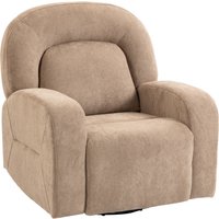 HOMCOM Relaxsessel, 360° Drehbarer Fernsessel mit Schaukel- und Liegefunktion, Wolken Plüsch Samt, Liegesessel mit Breitem Sitz, für Kleine Räume, Wohnzimmer, S – Ansicht 1