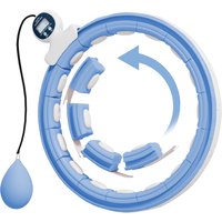 SPORTNOW Smart Hula Hoop Reifen Erwachsene mit Gewicht Kugel Zähler 16 Knoten (76-113cm) Einstellbar Fitness Leise Abnehmen Ausrüstung Infinity Hula-Hoop für Ge