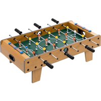 HOMCOM Mini Tischkicker Tischfußball inkl 2 Kickerbälle tragbarer Kickertisch mit Griffe, Kicker Tischfussball für Kinder Erwachsene Holz-Optik 69 x 36,5 x 22 c – Ansicht 1