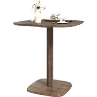 HOMCOM Esstisch für 4 Personen, moderner Küchentisch mit Holzoptik, 70 x 70 cm, braun Aosom