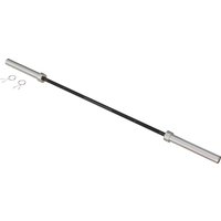 SPORTNOW Langhantelstange 15 kg aus Stahl 180 cm Ø50 mm mit 2 Klemmen Belastbarkeit 200 kg Langhantelstange für Hantelscheiben Ø5 cm Fitness Training Aosom – Ansicht 1