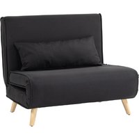 HOMCOM 2-in-1 Schlafsessel bis 350 kg, Schlafsofa mit Bettfunktion, verstellbare Rückenlehne, Zierkissen, Leinenoptik für Wohnzimmer & Gästezimmer Aosom.de – Ansicht 1