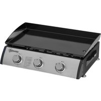 Outsunny Gasgrill 10000BTU/2,5 KW Gas-Grill inkl 3 Edelstahl-Brenner Druckminderer, Gasschlauch, BBQ Gartengrill für Balkon, Camping-Grill 63 x 48 x 21 cm Aosom – Ansicht 1
