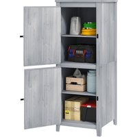 Outsunny Gartenschrank Holz, Geräteschuppen wetterfest Geräteschrank, 60x60x160cm, Gerätehaus mit Doppeltür, Ablagen, Abschließbar Werkzeugschrank Gartenschuppe – Ansicht 1