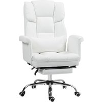 HOMCOM Bürostuhl, Ergonomisch Schreibtischstuhl mit Liegefunktion, Lendenkissen, Höhenverstellbar Computerstuhl mit Fußstütze, Drehfunktion, für Home-Office, Ku – Ansicht 1