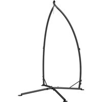 Outsunny Ständer für Hängesessel - Hängestuhl Ständer, Höhe 215 cm - Maximale empfohlene Belastung 130 kg, schwarzem Metall Aosom – Ansicht 1
