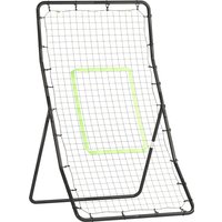 HOMCOM Kickback Rebounder Tor 75x126cm, Rückprallwand aus Stahl und PE, Trainingshilfe für Fußball, Schwarz Aosom.de – Ansicht 1