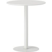 HOMCOM Esstisch, Runder Küchentisch für 2 Personen, Moderner Esszimmertisch für Wohnzimmer, Garten, Stahl, Ø60 x 72 cm, Weiß Aosom