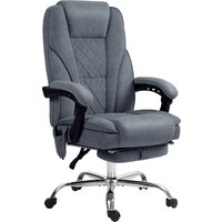 Vinsetto Massagesessel und beheizter Bürostuhl ergonomischer Bürostuhl mit höhenverstellbarer Rückenlehne, kippbarer Fernbedienung, ausziehbarer Fußstütze und 3 – Ansicht 1