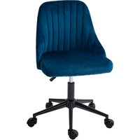 Vinsetto Bürostuhl Drehstuhl höhenverstellbar Wohnzimmerstuhl Schreibtischstuhl Blau mit ergonomischem Design Aosom.de – Ansicht 1