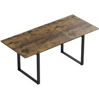 HOMCOM Esstisch Ausziehbar 140/180 x 80 cm Esszimmertisch für 6–8 Personen Rechteckiger Küchentisch mit Stahlgestell, Industrie-Design, Platzsparend, für Küche, – Ansicht 1