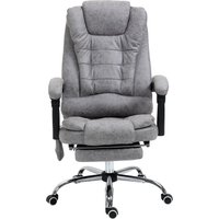 Vinsetto Bürostuhl mit Vibrationsmassage Ergonomischer Schreibtischstuhl mit Wärmefunktion, Liegefunktion, Fußstütze Höhenverstellbar Computerstuhl Chefsessel m – Ansicht 1