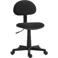 HOMCOM Bürostuhl Ergonomischer Schreibtischstuhl, Höhenverstellbarer Drehstuhl aus Elastischer Stoff Computerstuhl für Arbeitszimmer Schwarz Aosom – Ansicht 1