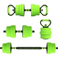 SPORTNOW Verstellbares Hantelset, 4 in 1, 30kg, Gewichtssatz als Kettlebell, Langhantel, Kurzhanteln oder Liegestützständer, Fitnessgerät für Männer und Frauen, – Ansicht 1