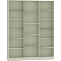 HOMCOM Bücherregal 6 Ebenen, Aufbewahrungsregal mit 17 Fächern und verstellbaren Einlegeböden, Aufbewahrungsmöbel für Wohnzimmer, Schlafzimmer, Büro, 149 x 23,6 – Ansicht 1