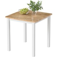 HOMCOM Esstisch 69 x 69 cm Küchentisch für 2-4 Personen Esszimmertisch Kleiner moderner Holztisch für kleine Raum, Küche, Esszimmer Eiche Aosom – Ansicht 1