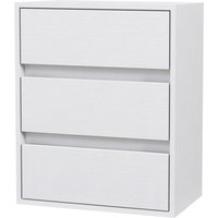 HOMCOM Kommode mit 3 Schubladen für Schlafzimmer und Flur, Schubladenkommode aus Spanplattenmaterial, 40x30x50,5 cm, Weiß Aosom