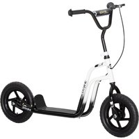 AIYAPLAY Roller Kinder Tretroller Kickscooter mit verstellbarem Lenker, großen Rädern und Handbremse 12 Zoll Scooter für 5-12 Jahren Jungen und Mädchen Weiß Aos