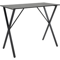 HOMCOM Bartresen Moderner Industriestil, Hocher Küchentisch mit Marmoreffekt aus Holz und Stahl, 120 x 60 x 102 cm, Schwarz Aosom – Ansicht 1
