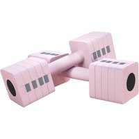 SPORTNOW Verstellbare Hantel, 2 x 5kg Hanteln mit rutschfest Griff, Quadratisch Kurzhantelset aus Stahl, Kurzhanteln, Dummbell Set für Zuhause, Fitnessstudio, K