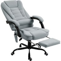 Vinsetto Bürostuhl mit 7-Punkt-Massage, ergonomischer Bürostuhl mit ausziehbarer Fußstütze, bis 155° neigbare Rückenlehne, höhenverstellbar, 360° drehbar, kabel – Ansicht 1