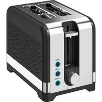 HOMCOM Toaster 2 Scheiben mit 7 Bräunungsstufen, Aufwärmen, Auftauen, Abbruch, Brötchenaufsatz, Selbstzentrierende Schlitze, Automatische Abschaltung, Krümelsch – Ansicht 1