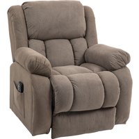 HOMCOM Fernsehsessel mit Aufstehhilfe Elektrisch Relaxsessel mit Liegefunktion, Massagefunktion, TV-Sessel mit Heizfunktion, Taschenfederkern, Fernbedienung und