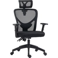 Vinsetto Bürostuhl, Bürostuhl, verstellbare Kopfstütze und Armlehnen, neigbare ergonomische Rückenlehne, höhenverstellbarer Sitz, drehbar, atmungsaktives Mesh-G – Ansicht 1