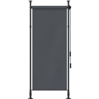 Outsunny Senkrechtmarkise Sonnenschutz Balkonrollo 120x220-310cm wetterfest mit Kurbel Polyester Dunkelgrau für Terrasse & Garten Aosom.de