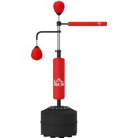 HOMCOM 4-in-1 Boxsack freistehend 160-230 cm höhenverstellbar Standboxsack mit 2 Speedbälle, 360° Reflexstange Punchingball Set Kickboxsack für Erwachsene Jugen – Ansicht 1