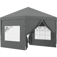 Outsunny Pavillon ca.3x3m, wasserabweisend Stabil Winterfest Pop-up Faltpavillon, UV Schutz 50+, Faltbar Partyzelt Gartenzelt mit 4 Seitenteilen Tasche Gartenpa – Ansicht 1