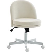 HOMCOM Schreibtischstuhl, Höhenverstellbarer Bürostuhl mit Chenille-Optik, Wippfunktion, Drehstuhl mit Doppellagigem Polster, bis 120 kg, Schminktischstuhl für  – Ansicht 1