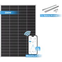 Ray Lite Solar-Erweiterungsset 200W~1200W | Geländer/Schild/Glas/Metall | 1 Modul (200W)