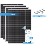 Ray Lite Solar-Erweiterungsset 200W~1200W | Geländer/Schild/Glas/Metall | 4 Module (800W)
