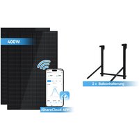 Ray Solar-Erweiterungsset 200W~1200W | Schild | 2 Module (400W) | Winkel vor der Installation einstellbar – Ansicht 1