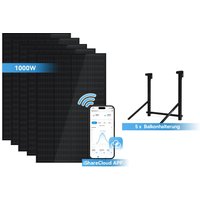 Ray Solar-Erweiterungsset 200W~1200W | Schild | 5 Module (1000W) | Winkel vor der Installation einstellbar