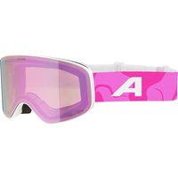 Alpina Fernie Kinderskibrille (852 white/pink matt, Scheibe: mirror pink (S2))